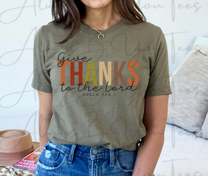 Give Thanks To The Lord